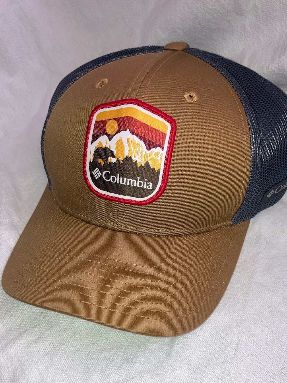 Columbia Brown Front with Navy Mesh Patch Cap (Brand New)